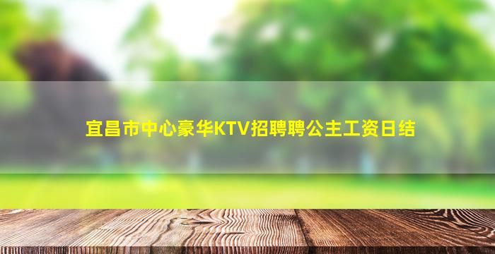 宜昌市中心豪华KTV招聘聘公主工资日结